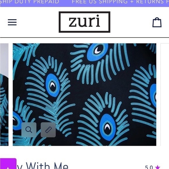 Elegant Blue Peacock Feather Dress - Picture 4 of 5